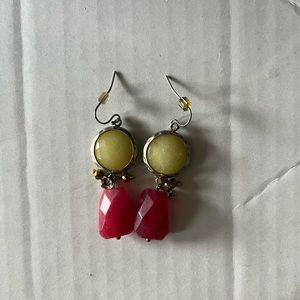 Two stone dangly earrings